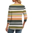 thumbnail image 5 of XUNKUSGA Shirts for Women Casual V Neck 3/4 Sleeve Tops for Women Trendy Comfortable Breathable Ladies Tops and Blouses Basic Tops for Woman S-2XL Green, 5 of 7
