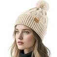 thumbnail image 7 of REDESS Women Winter Pompom Beanie Hat with Warm Fleece Lined, Thick Slouchy Knit Skull Ski Cap, 7 of 7