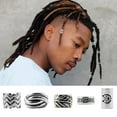 thumbnail image 3 of 10pcs/set Hair Braid Beard Dreadlocks Beads Beads Metal Tube Spacer Beads  Knife Beads Pendant for DIY Braider Styling Tools New, 3 of 6