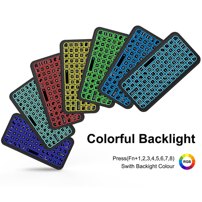 Wireless Mini Keyboard Backlight Bluetooth 5.2 Keyboard English Rechargeable Keyboard For IOS Android Windows TV Box PC