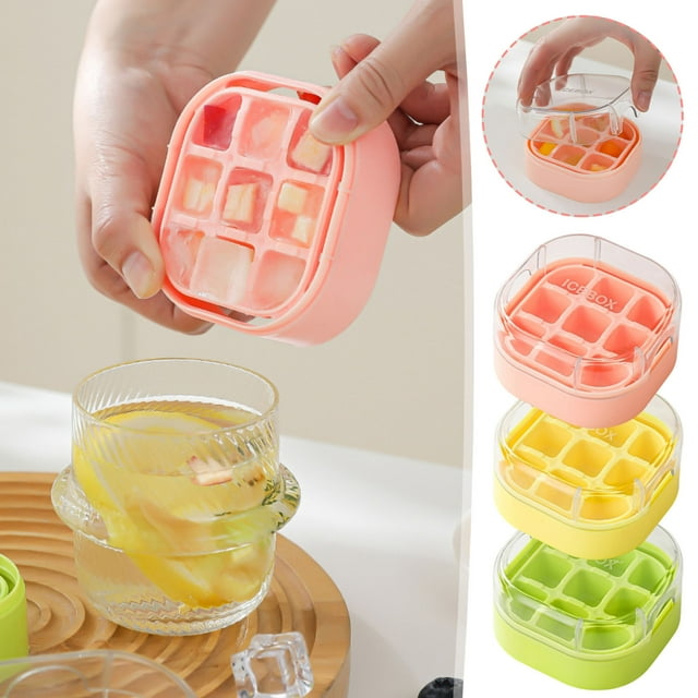 Bowayaoa Press One Second Ice Box Convenient Household Ice Making Artifact Mini Portable Ice Cube Tray for Quick Cold Drinks
