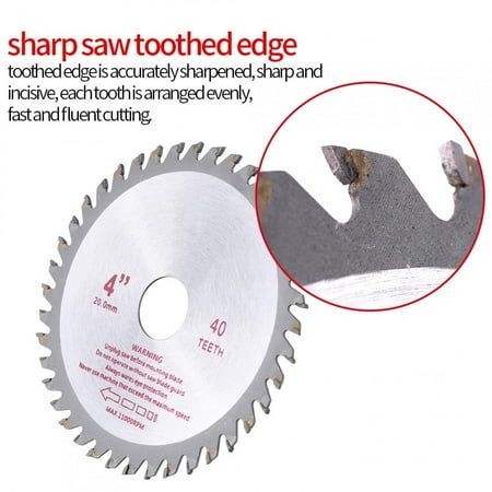 

Haofy Saw Cutting Wheel 4inches 40T Teeth Cemented Carbide Circular Saw Blade Wood Cutting Tool Bore Diameter 20mm