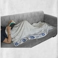 thumbnail image 6 of Evil Eye Soft Flannel Fleece Throw Blanket, Evil Eye Borders Spirals Swirls Luck Charm in Traditional Design, Cozy Plush for Indoor and Outdoor Use, 60" x 80", Blue Pale Blue White, by Ambesonne, 6 of 6