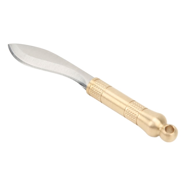 Navaja De Bolsillo, Latón Seguro, Resistente Al Desgaste, Minicuchillo De Pelar Ampliamente Aplicable, Fácil De Almacenar Con Llavero Para Senderismo ANGGREK Cocina, Decoración y Otros