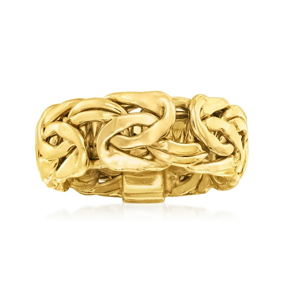 Ross-Simons 18kt Yellow Gold Over Sterling Silver Large Byzantine Ring, Women's, Adult