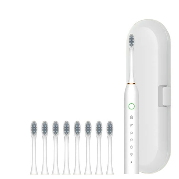 Yhmxh Utensilios de cocina Cepillo de dientes eléctrico para adultos con 8 cabezales y carga USB Muebles para cocina Accesorios de cocina Mueble organizador cocina Juego de utensilios de cocina