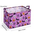 thumbnail image 2 of Halloween Basket, Halloween Boo Basket, Collapsible Storage Basket, Holiday Spooky Series, Waterproof Polyester Canvas, Bedroom Nursery Home Decor, 1 Pack, 2 of 8