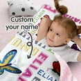 thumbnail image 2 of KAINSY Customized Toddler Nap Mat, Nap Sacks for Infant Child, Baby Butterfly Nap Mats with Pillow Blanket, Personalized Name Nap Mats for Preschool Kindergarten Girls, Easy Roll Up, 2 of 8