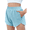 Sky Blue, variant on Oudiya Girls Athletic Shorts with Zipper Pockets High Waisted Running Shorts Basketball Volleyball Gym Sports Active Shorts for Kids 5-15Y