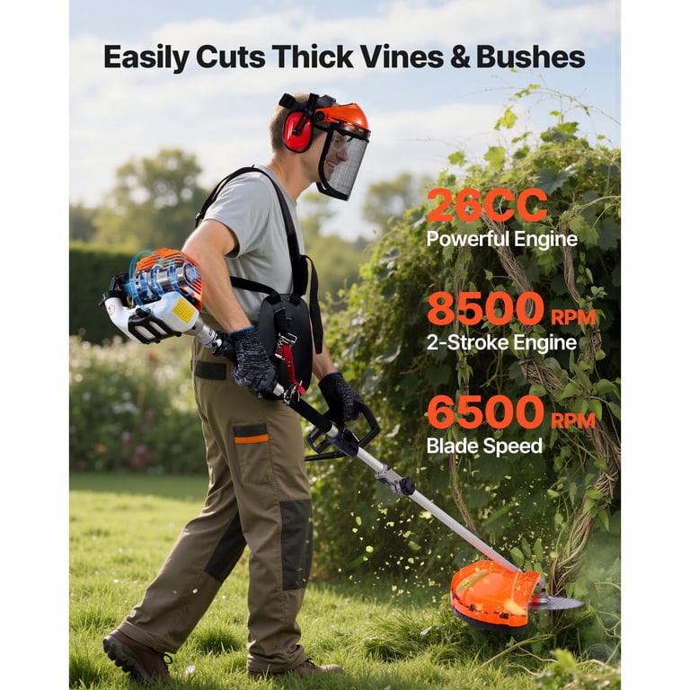 KFFKFF F26-B 6-in-1 Gas-Powered Multi-Functional Garden Tool, 26cc