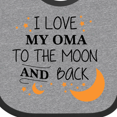thumbnail image 4 of Inktastic I Love My Oma to the Moon and Back Boys or Girls Baby Bib, 4 of 4