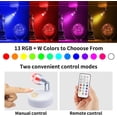 thumbnail image 2 of Foco pequeño con pilas y mando a distancia, foco pequeño inalámbrico LED RGB giratorio con atenuador y temporizador, 2 of 5