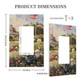 thumbnail image 3 of KLL American Flag Rose Garden Pattern Electrical Outlet Covers, 3" x 5" 1 Pack Electric Receptacle Plug Covers for Decorator Receptacle Outlet & Switch-Style U, 3 of 6