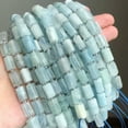 thumbnail image 3 of HOOUN Natural Cylinder Shape Faceted Aquamarines Loose Beads For Jewelry Making 7.5''-Hawks Eye, 3 of 8