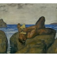 thumbnail image 2 of Franz von Stuck 16x15 Gold Ornate Wood Frame and Double Matted Museum Art Print Titled - Blowing Faun (1914), 2 of 4