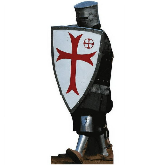 Medieval Knight in Armour Charging with Shield Paladin Cardboard Cutout Standee Standup