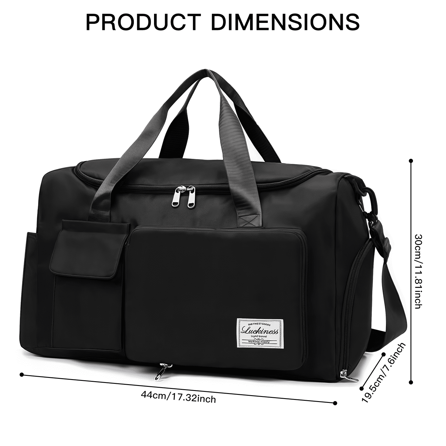 AGOPLEE Gym Duffle Bag with Shoes Compartment, 30L Large Sports Duffel Bag for Men & Women - Water-Resistant Travel Weekender Bag for Gym, Basketball, Football, Workout