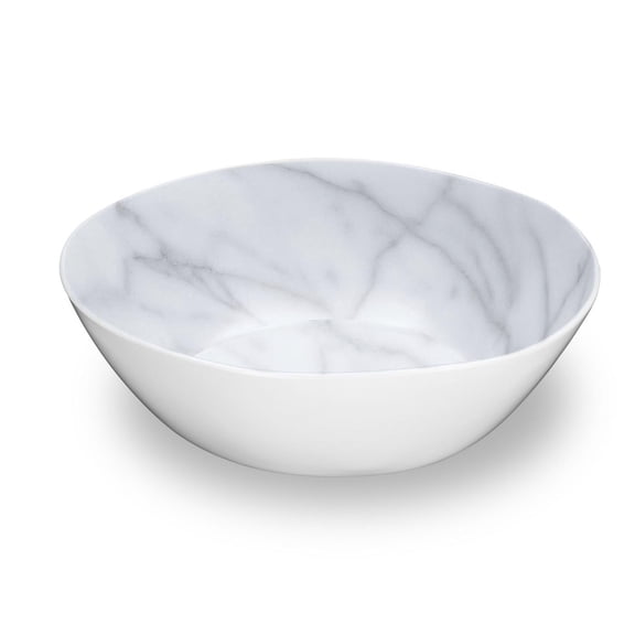 Carrara Marble Melamine Serving Bowl - White - 12"