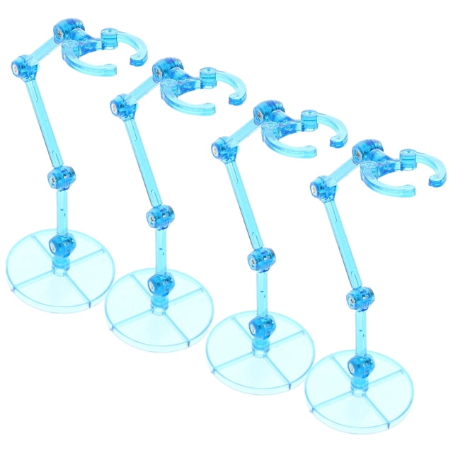 Raindrops 4 Pcs Support d'Affichage en Plastique Bleu pour Figurines Résistant à l'Usure Support de Bureau Stable