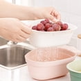 thumbnail image 4 of Daily Qaailabf Double Layer Strainer Basket With Quick Water Release Ergonomic Grip Versatile Design For Kitchen Use Rinse And Serve Produce Vegetables, 4 of 6