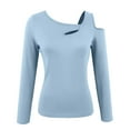 thumbnail image 3 of Womens Thermal Base Layer Top Long Sleeve Slim Fit Undershirt Soft Shirt Tops, 3 of 5