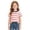 Pink, variant on Girls Stripe Short Sleeve T-Shirt Color:Sky Blue,Size:12-24 Months