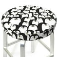 Pofeuu Cartoon Penguin Print Round Bar Stool Covers Super Soft and