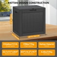 thumbnail image 2 of Caja de almacenamiento exterior KAMABOKO 117L impermeable con tapa con cierre, 2 of 7