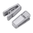 thumbnail image 2 of Plastic Slim-line Finger Clip Black Hanger Clips (20, New Grey), 2 of 5