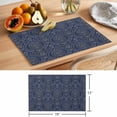thumbnail image 6 of Navy Blue Placemats Set of 12 Boho Vintage Ethnic Tribe Abstract Art Place Mats Indoor Wipeable Table Mats Washable Cloth Dining Table Placemats for Kitchen Holiday Party Home Decor 13x19 Inch, 6 of 9