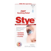 Stye Sterile Lubricant Eye Drops, Fast Soothing Relief, Stye Eye Relief, Daily Use, 0.5 oz