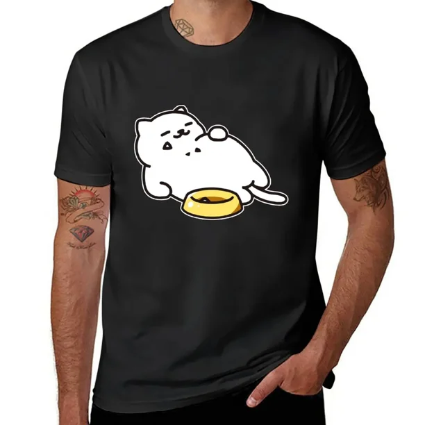 Neko atsume - Camiseta de gato Tubbs tallas grandes camisas de entrenamiento para hombre de gran tamaño