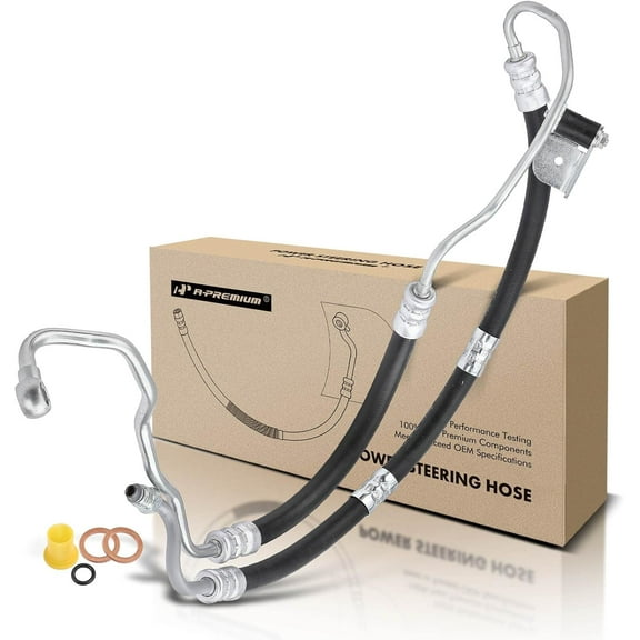 A-Premium Power Steering Hose Pressure Hose Line Assembly Compatible with BMW 525i 530i 2006-2007 528i 2008-2010 3.0L Pump To Gear/Rack Pinion