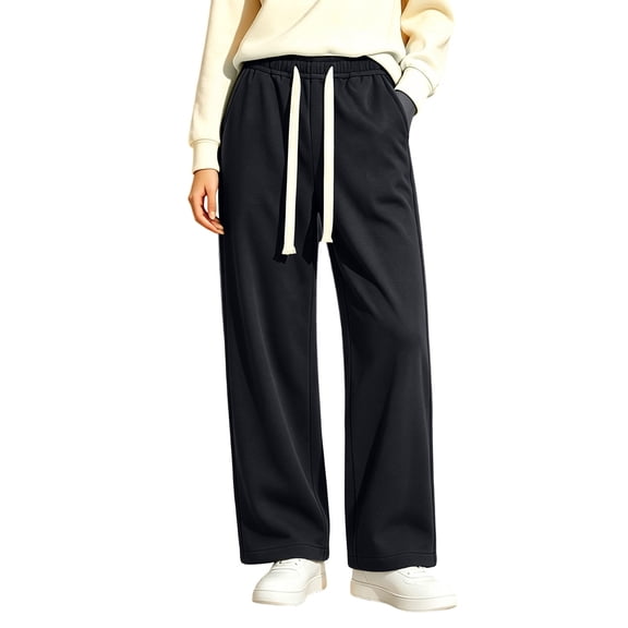 MYAOYINo Boundaries Womens Wide Leg Sweatpants Elastic Waist Drawstring Baggy Lounge Pants