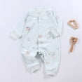 thumbnail image 2 of 6-12 Preemie Sleep & Play One-Piece Bodysuit Baby And Winter Clothing Baby Crawling Long Sleeve Romper Long Sleeve Sleeper Jumpsuit Light Blue Newborn Gift, 2 of 5