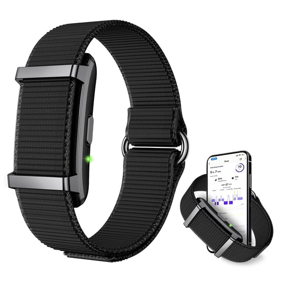 Beixiya Smart Bracelet Fitness Tracker for Men Women, 24/7 Heart Rate Sleep Stress HRV Monitor, 170 Sports Modes, 2 Interchangeable Bands, Free QRing APP, 45‑60 Day Battery 1ATM Waterproof
