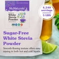 thumbnail image 3 of NuNaturals White Stevia Powder Sustituto de azúcar a base de plantas Edulcorante sin calorías 5 lbs, 3 of 5