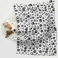 thumbnail image 6 of Pofeuu Black Footprints Print Puppy Blanket,Dog Blankets,Pet Blanket Cozy Cat Blankets for Indoor Cats, Fuzzy Pet Blanket for Kitten Doggy Dog Blankets-Medium, 6 of 8