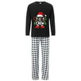 thumbnail image 2 of PaerPade Family Matching Christmas Pajamas Set Letter Print Tops Plaid Pants Holiday Sleepwear for Dad Mom Kids PJs, 2 of 10