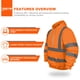 thumbnail image 3 of Sudaderas con capucha de trabajo Wefeyuv de seguridad de alta visibilidad para hombre, 3 of 7