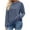 Navy, variant on Lenpel Women's Long Sleeve T Shirts Trendy Fall Crew Neck Side Split Stripped Casual Tops Oversized Tee Shirts