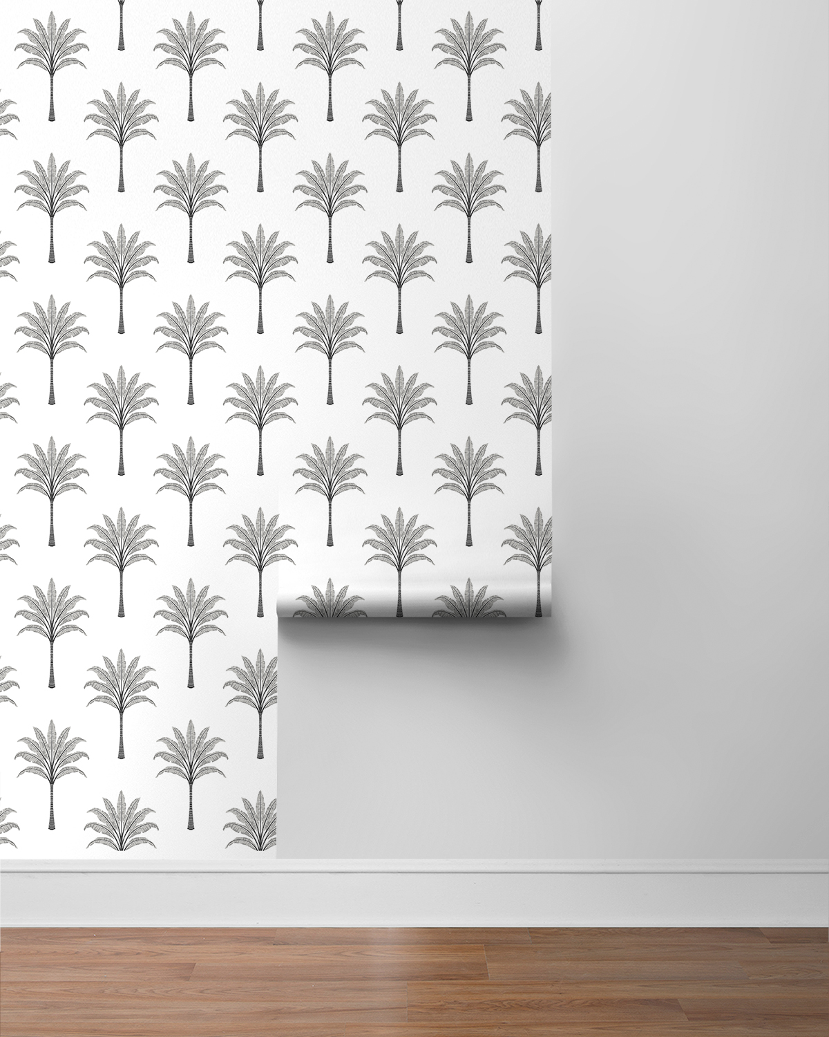 Harry & Grace Harbor Grey Montgomery Palm Peel and Stick Wallpaper