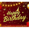 thumbnail image 4 of Red Glittery Background Happy Birthday Banner with Balloons Gifts Butterflies Party Supplies Birthday Party Decorations Photography Props, 4 of 8