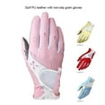 thumbnail image 2 of Guantes de Golf Yuarrent para mujer de cuero antideslizantes transpirables para entrenamiento en casa Fitness deportes al aire libre práctica Golf Rosado talla 17, 2 of 6