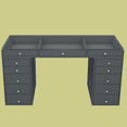 thumbnail image 4 of Impressions Vanity Company SlayStation Pro 2.0 Desk Table Set, Black, 4 of 4