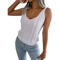 thumbnail image 2 of Women'S V Neck Knit Tank Tops 2025 Summer Casual Sleeveless Shirts Sweater Vest White M, 2 of 9