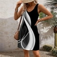 thumbnail image 2 of Mohiass V Neck Sleeveless Tank Summer Dresses for Women Solid Color Beach 2024 Casual Boho Dress Black 3XL, 2 of 6