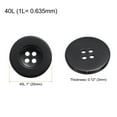thumbnail image 2 of Uxcell Resin Sewing Buttons Round Flat 4-Hole Craft Buttons for Card Making Scrapbooking 10 Pcs Black 25mm, 2 of 5