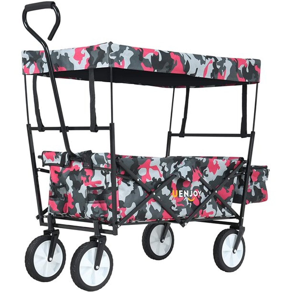 FreshTop Collapsible Outdoor Utility Wagon with Folding Table and Drink
