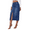 Dark Blue, variant on LYMAYTER Women Vintage Denim Skirt Mid-Length Split Hem A-Line Casual Classic for Jean Skirt S-2XL